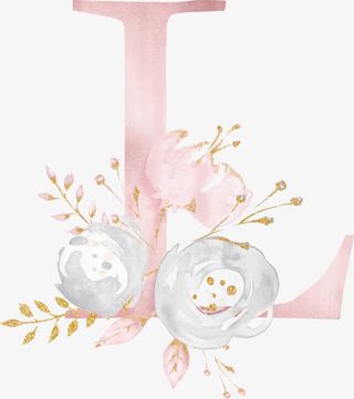 花朵字母L免抠