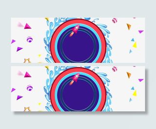 818电商大促销几何红色背景