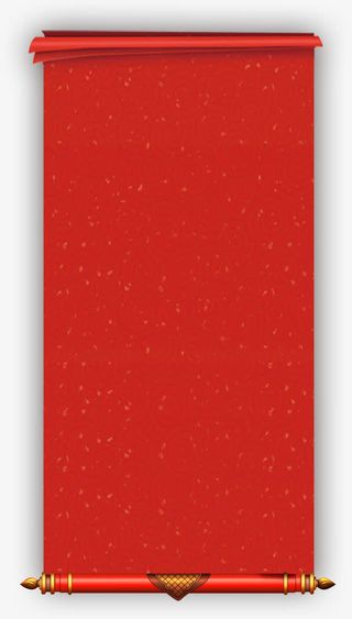 红色中国风海浪对联免抠