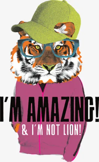 一个戴帽子的老虎免抠