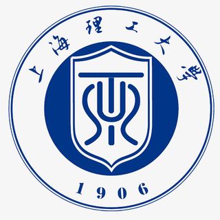 扁平化装饰上海理工大学圆形标签免抠