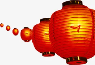 灯笼一排灯笼右边免抠