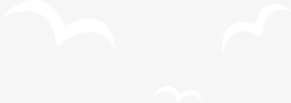 摄心白色卡通手绘大雁免抠