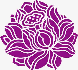 装饰紫色荷花免抠