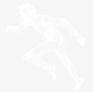 网状建模科技感奔跑人物免抠