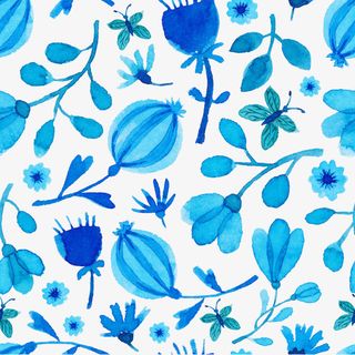 蓝花底纹免抠 蓝花底纹免抠