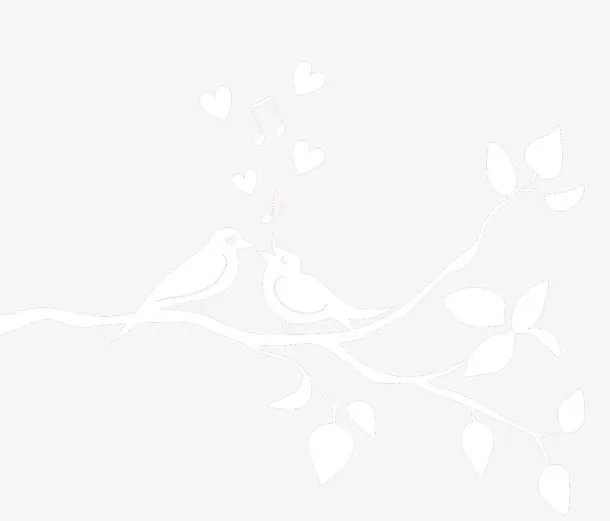 矢量谈恋爱的小鸟免抠