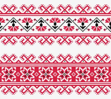 红黑针织物花纹免抠