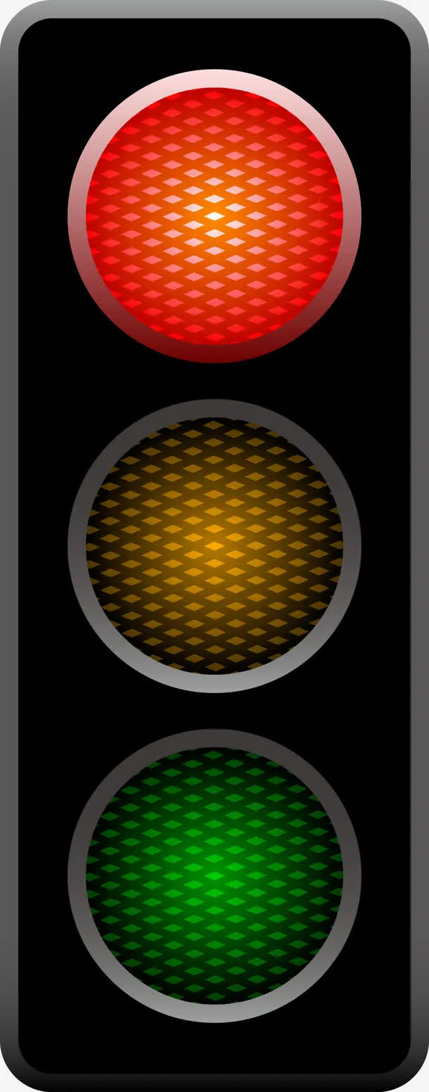 亮着的红灯素材免抠