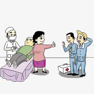 紧急施救医护人员免抠