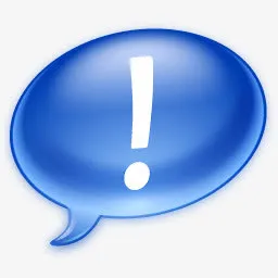 感叹号蓝色底纹免抠