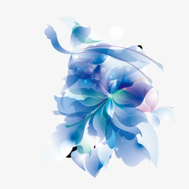 水彩装饰花卉插画免抠