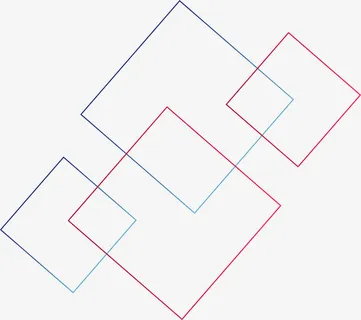 简洁手绘正方形线条免抠装饰边框元素