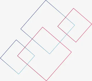 简洁手绘正方形线条免抠装饰边框元素