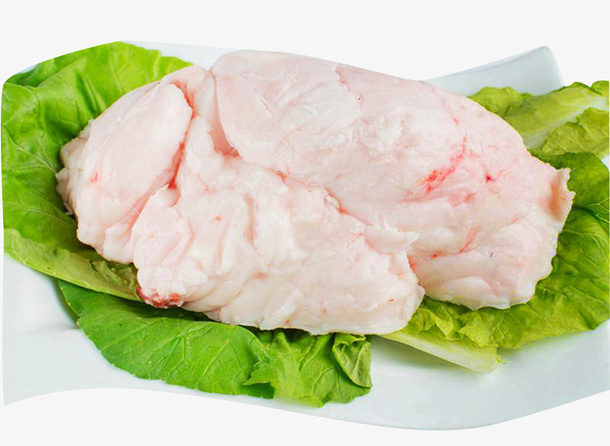 新鲜的猪板油免抠