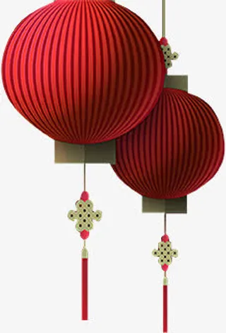 春节元素灯笼免抠