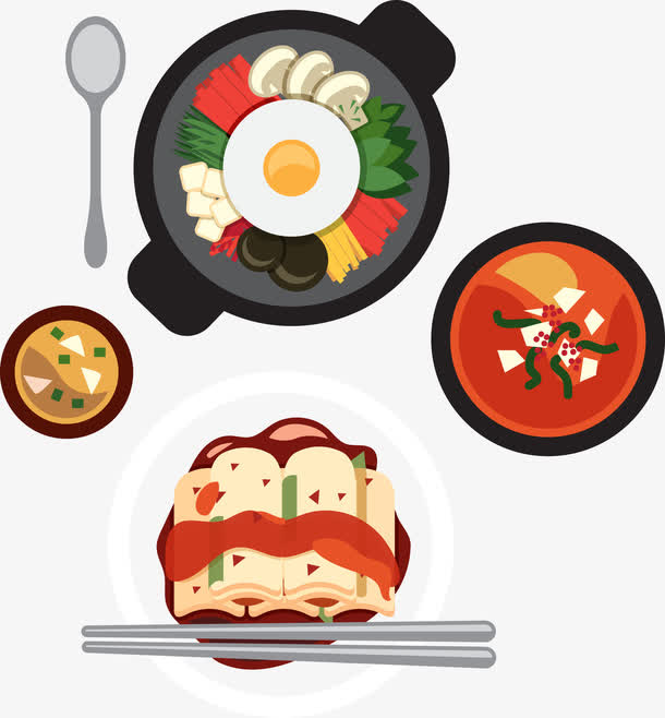 韩式食物卡通图免抠