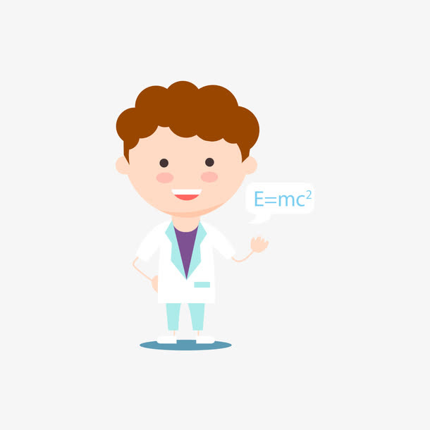 男科学家和化学方程式免抠