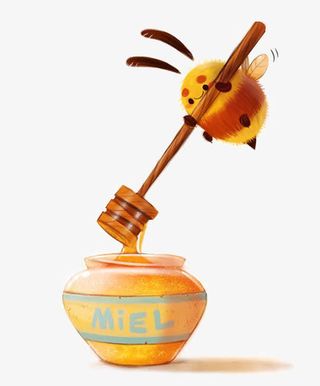 卡通蜂蜜免抠