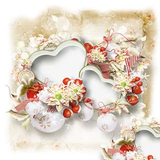 圣诞装饰相框免抠