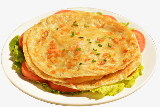 手抓饼夹生菜西红柿免抠