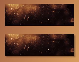 金色砂砾大气火光黑色banner高清