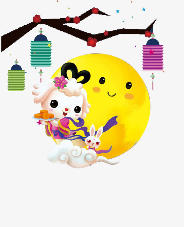 欢庆中秋商场促销宣传免抠
