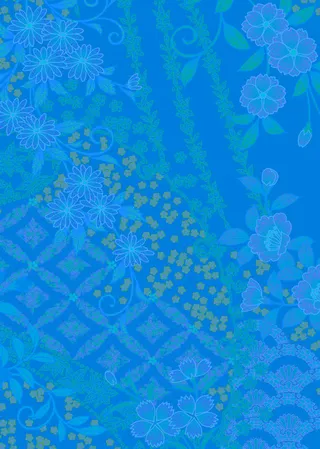 蓝色花纹背景高清