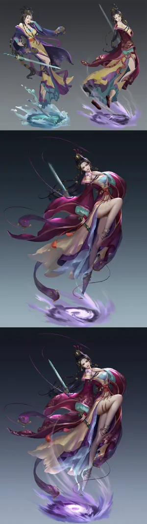 三叠色官方微博游戏人物免抠