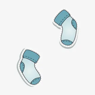 卡通婴儿袜子免抠