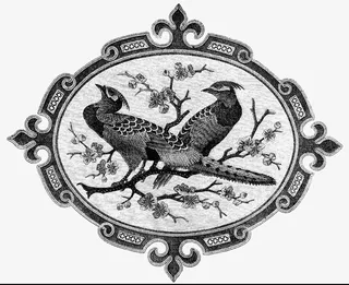 梅花锦鸡刺绣免抠