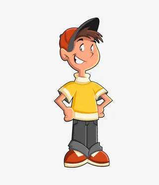 卡通帅气小伙免抠