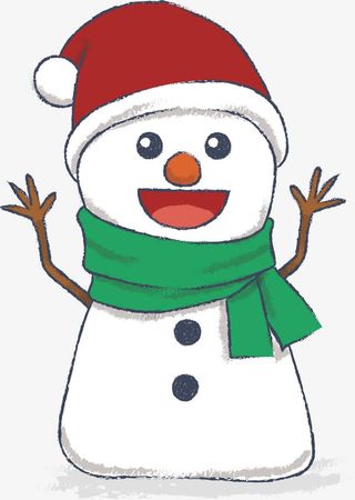 开心雪人免抠
