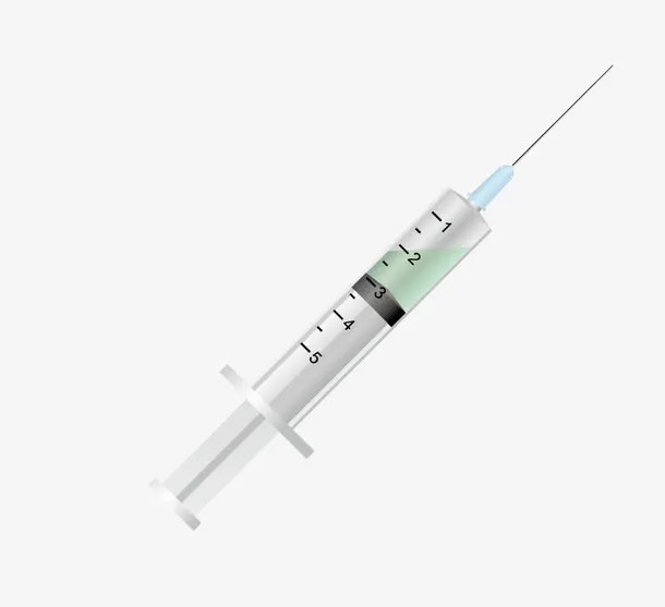卡通手绘立体注射器免抠