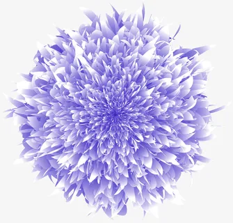 多色花朵元素蓝色免抠 多色花朵元素蓝色免抠