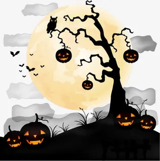 绿色万圣节图片矢量素材免抠