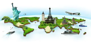 草地世界地图旅游背景高清