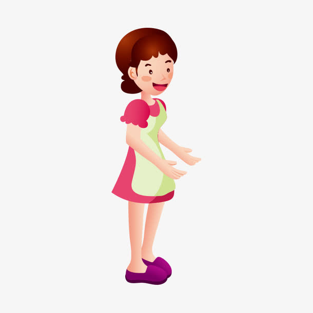 卡通妇女免抠
