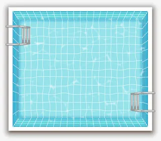 矢量手绘游泳池免抠