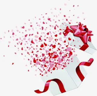 促销惊喜礼物盒子免抠