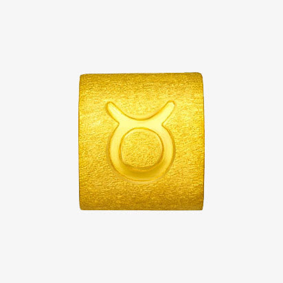 周大福金牛座黄金转运珠免抠