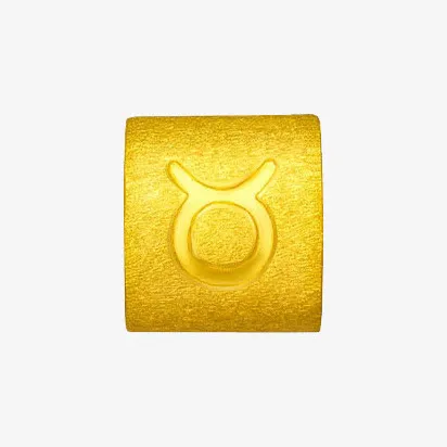 周大福金牛座黄金转运珠免抠