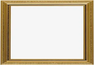 金色木质相框展示区免抠