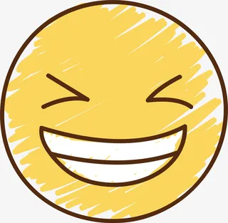 世界微笑日手绘黄色笑脸免抠