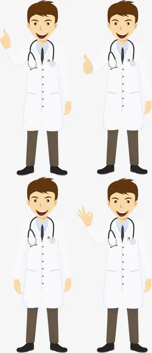 卡通男医生免抠