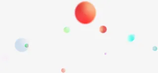 红色简约圆圈气泡漂浮素材免抠
