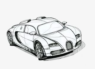 卡通手绘汽车模型免抠