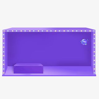 紫色灯光边框素材免抠