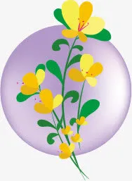 紫色月亮花免抠