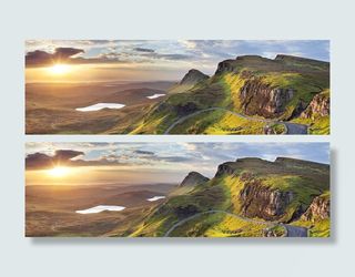 夕阳高山背景图免抠